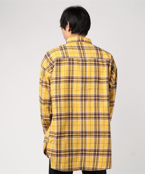 SUGGESTION(サジェッション)の「【SUGGESTION】チェックビッグポケット長袖シャツ(シャツ/ブラウス・メンズ・ベージュ/イエロー/ブラック・FREE)」の5枚目の写真