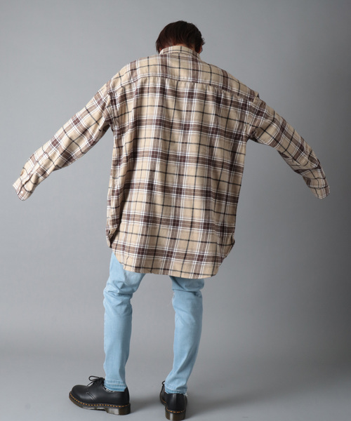 SUGGESTION(サジェッション)の「【SUGGESTION】チェックビッグポケット長袖シャツ(シャツ/ブラウス・メンズ・ベージュ/イエロー/ブラック・FREE)」の8枚目の写真