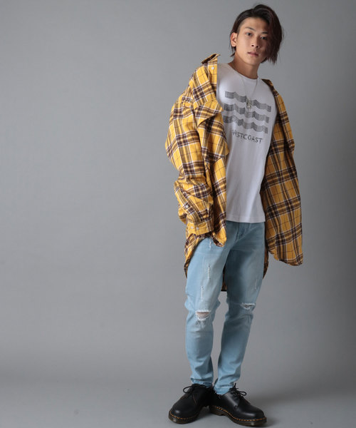 SUGGESTION(サジェッション)の「【SUGGESTION】チェックビッグポケット長袖シャツ(シャツ/ブラウス・メンズ・ベージュ/イエロー/ブラック・FREE)」の9枚目の写真