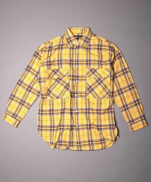 SUGGESTION(サジェッション)の「【SUGGESTION】チェックビッグポケット長袖シャツ(シャツ/ブラウス・メンズ・ベージュ/イエロー/ブラック・FREE)」の13枚目の写真