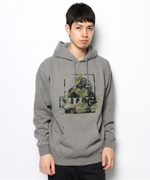 XLARGE(エクストララージ)の「OG CAMO PULLOVER HOODIE(パーカー・メンズ・グレー/ブラック・LARGE/X-LARGE/SMALL/MEDIUM)」の1枚目の写真