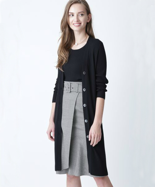 PINKY&DIANNE（ピンキーアンドダイアン）の「カラーＲＩＢツインニット（ニット/セーター・レディース・ブラック/パープル/ブラウン/グレー/ピンク系その他3・38）」の2枚目の写真