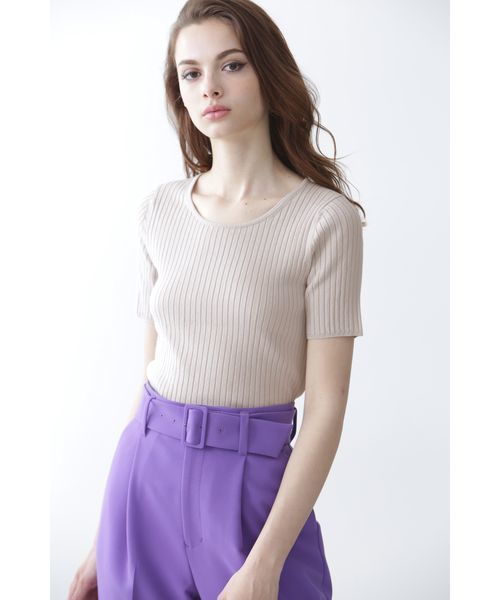 PINKY&DIANNE（ピンキーアンドダイアン）の「カラーＲＩＢツインニット（ニット/セーター・レディース・ブラック/パープル/ブラウン/グレー/ピンク系その他3・38）」の9枚目の写真