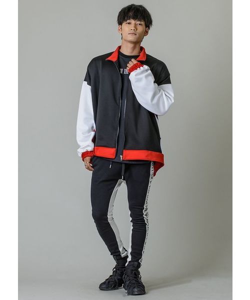 ダイエットスーツ(パーカーはリバーシブル)黒✖️ピンクLサイズ RE730（アールイーセブンサーティー）の「【RE730】バラ刺繍