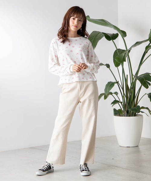 WEGO（ウィゴー）の「WEGO/フラワーサーマル（Tシャツ/カットソー・レディース・ブルー/ピンク・FREE）」の3枚目の写真