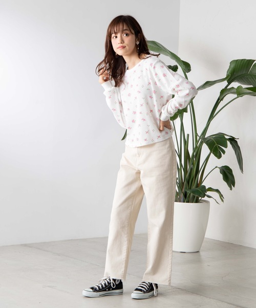 WEGO（ウィゴー）の「WEGO/フラワーサーマル（Tシャツ/カットソー・レディース・ブルー/ピンク・FREE）」の4枚目の写真