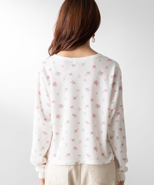 WEGO（ウィゴー）の「WEGO/フラワーサーマル（Tシャツ/カットソー・レディース・ブルー/ピンク・FREE）」の11枚目の写真