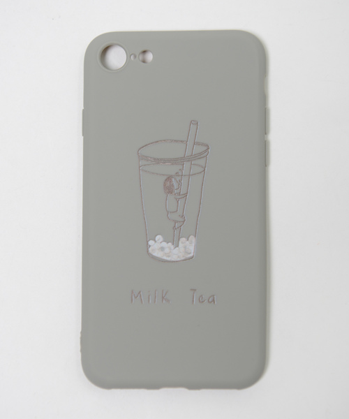 shopnikoniko（ショップニコニコ）の「milktea シリコン スマホケース iPhoneケース（スマホケース/カバー・レディース・スモークピンク/グレー・A/B/C/D/E/F）」の9枚目の写真