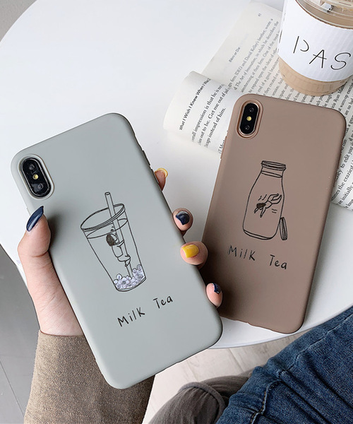 shopnikoniko（ショップニコニコ）の「milktea シリコン スマホケース iPhoneケース（スマホケース/カバー・レディース・スモークピンク/グレー・A/B/C/D/E/F）」の21枚目の写真