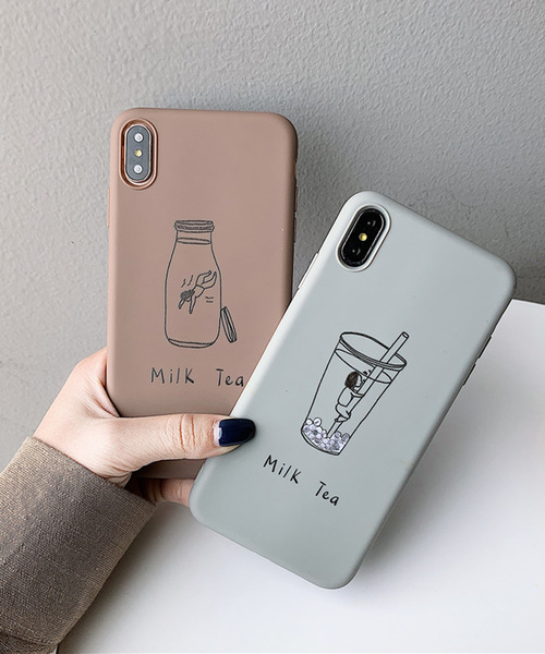 shopnikoniko（ショップニコニコ）の「milktea シリコン スマホケース iPhoneケース（スマホケース/カバー・レディース・スモークピンク/グレー・A/B/C/D/E/F）」の19枚目の写真
