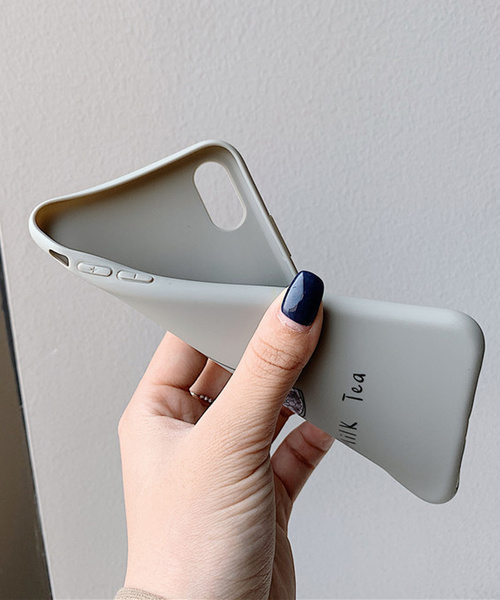 shopnikoniko（ショップニコニコ）の「milktea シリコン スマホケース iPhoneケース（スマホケース/カバー・レディース・スモークピンク/グレー・A/B/C/D/E/F）」の17枚目の写真