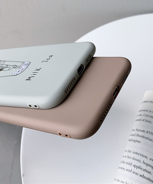 shopnikoniko（ショップニコニコ）の「milktea シリコン スマホケース iPhoneケース（スマホケース/カバー・レディース・スモークピンク/グレー・A/B/C/D/E/F）」の11枚目の写真