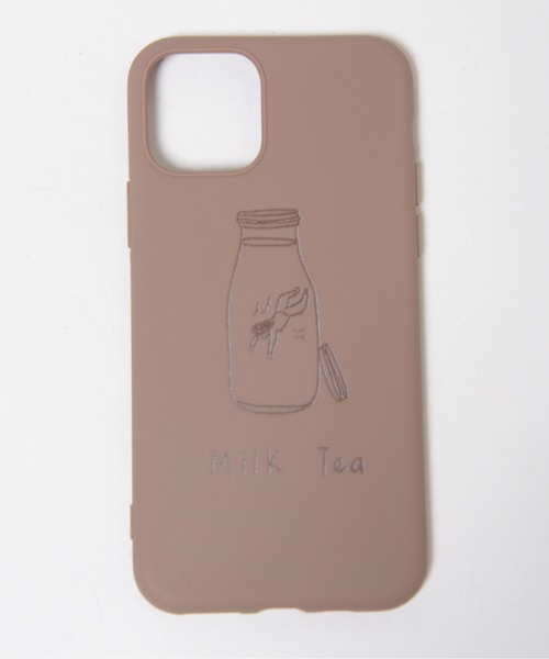 shopnikoniko（ショップニコニコ）の「milktea シリコン スマホケース iPhoneケース（スマホケース/カバー・レディース・スモークピンク/グレー・A/B/C/D/E/F）」の4枚目の写真