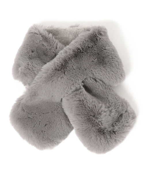 Khaju（カージュ）の「Khaju:フェイクファーマフラー（マフラー・レディース・ライトグレー/ベージュ・ONE SIZE）」の7枚目の写真