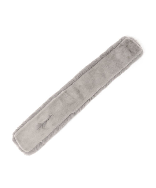 Khaju（カージュ）の「Khaju:フェイクファーマフラー（マフラー・レディース・ライトグレー/ベージュ・ONE SIZE）」の3枚目の写真