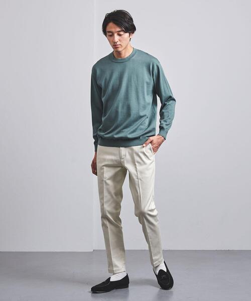 UNITED ARROWS（ユナイテッドアローズ）の「<UNITED ARROWS> コットンハイゲージ クルーネック（ニット/セーター・メンズ・コバルトブルー/クリーム/ブラック/オリーブ/ネイビー/オレンジ系その他・XL/L/M/S）」の8枚目の写真