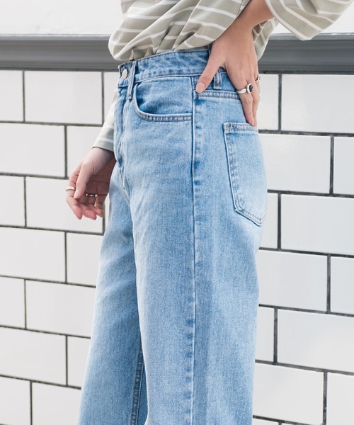 Aunt Marie's（アントマリーズ）の「AUNT MARIE’S　ハイウエストストレートデニム（デニムパンツ・レディース・ブルー・MEDIUM/LARGE/SMALL）」の6枚目の写真