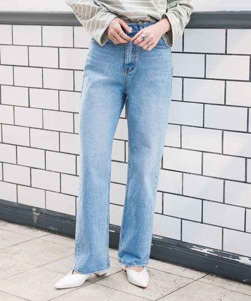 Aunt Marie's（アントマリーズ）の「AUNT MARIE’S　ハイウエストストレートデニム（デニムパンツ・レディース・ブルー・MEDIUM/LARGE/SMALL）」の9枚目の写真