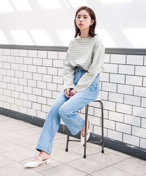 Aunt Marie's（アントマリーズ）の「AUNT MARIE’S　ハイウエストストレートデニム（デニムパンツ・レディース・ブルー・MEDIUM/LARGE/SMALL）」の11枚目の写真