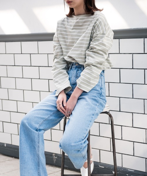 Aunt Marie's（アントマリーズ）の「AUNT MARIE’S　ハイウエストストレートデニム（デニムパンツ・レディース・ブルー・MEDIUM/LARGE/SMALL）」の13枚目の写真