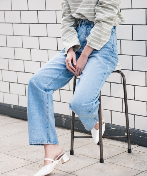 Aunt Marie's（アントマリーズ）の「AUNT MARIE’S　ハイウエストストレートデニム（デニムパンツ・レディース・ブルー・MEDIUM/LARGE/SMALL）」の14枚目の写真