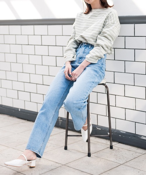 Aunt Marie's（アントマリーズ）の「AUNT MARIE’S　ハイウエストストレートデニム（デニムパンツ・レディース・ブルー・MEDIUM/LARGE/SMALL）」の16枚目の写真