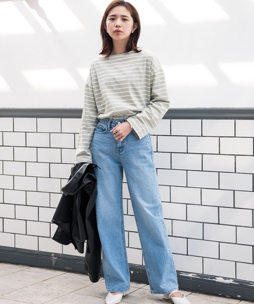 Aunt Marie's（アントマリーズ）の「AUNT MARIE’S　ハイウエストストレートデニム（デニムパンツ・レディース・ブルー・MEDIUM/LARGE/SMALL）」の18枚目の写真