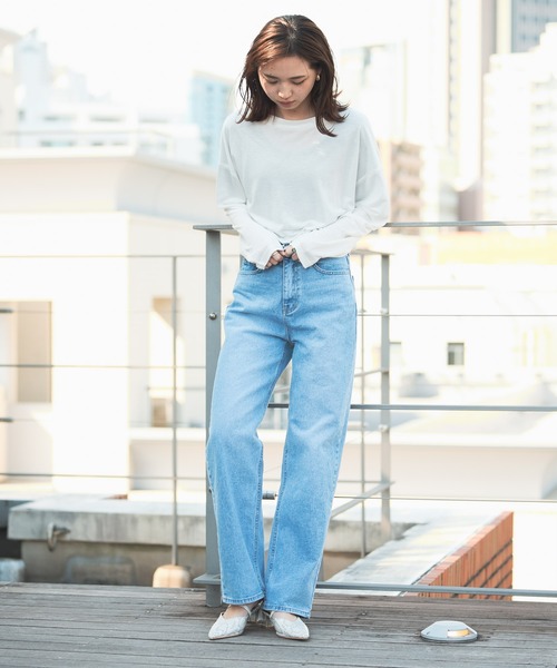 Aunt Marie's（アントマリーズ）の「AUNT MARIE’S　ハイウエストストレートデニム（デニムパンツ・レディース・ブルー・MEDIUM/LARGE/SMALL）」の22枚目の写真