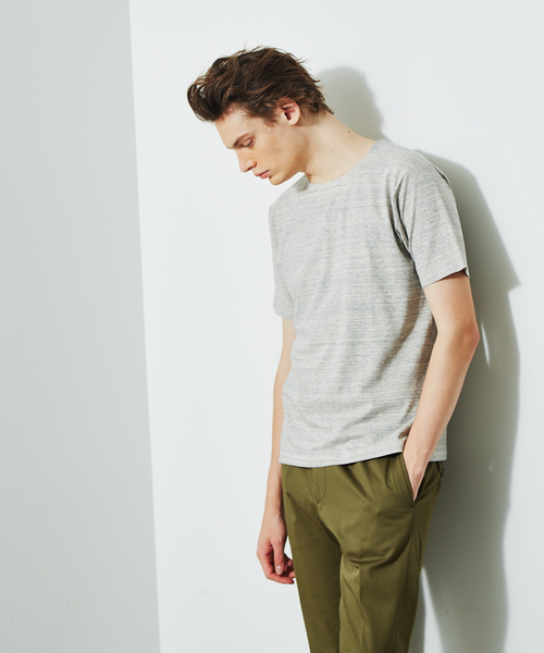 ABAHOUSE（アバハウス）の「【ノンストレス】圧着クルーネック 半袖Tシャツ（Tシャツ/カットソー・メンズ・ホワイト/チャコールグレー/ブラック/グレー・44/46/48）」の4枚目の写真