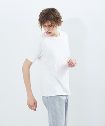 【ノンストレス】圧着クルーネック 半袖Tシャツ