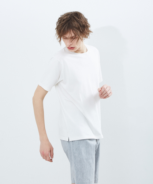 ABAHOUSE（アバハウス）の「【ノンストレス】圧着クルーネック 半袖Tシャツ（Tシャツ/カットソー・メンズ・ホワイト/チャコールグレー/ブラック/グレー・44/46/48）」の2枚目の写真