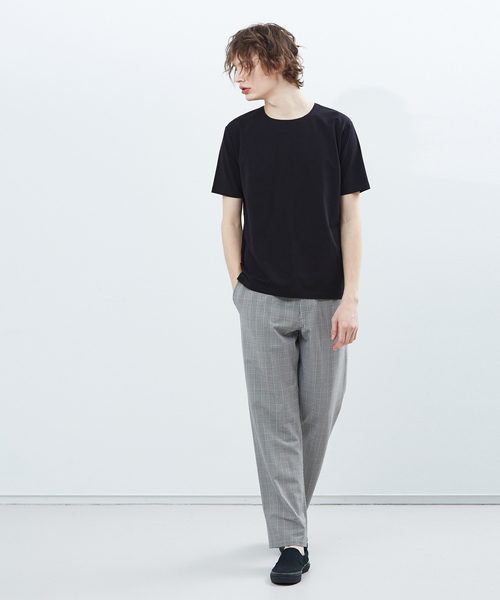 ABAHOUSE（アバハウス）の「【ノンストレス】圧着クルーネック 半袖Tシャツ（Tシャツ/カットソー・メンズ・ホワイト/チャコールグレー/ブラック/グレー・44/46/48）」の5枚目の写真