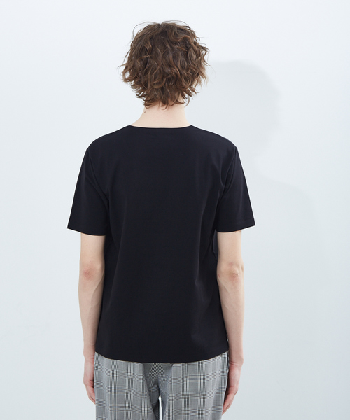 ABAHOUSE（アバハウス）の「【ノンストレス】圧着クルーネック 半袖Tシャツ（Tシャツ/カットソー・メンズ・ホワイト/チャコールグレー/ブラック/グレー・44/46/48）」の7枚目の写真