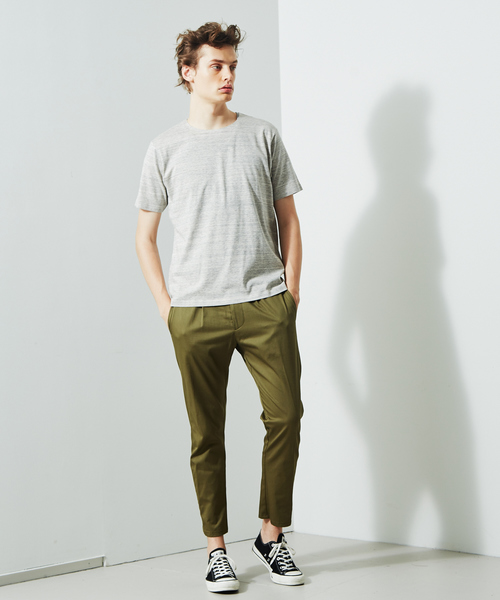 ABAHOUSE（アバハウス）の「【ノンストレス】圧着クルーネック 半袖Tシャツ（Tシャツ/カットソー・メンズ・ホワイト/チャコールグレー/ブラック/グレー・44/46/48）」の21枚目の写真