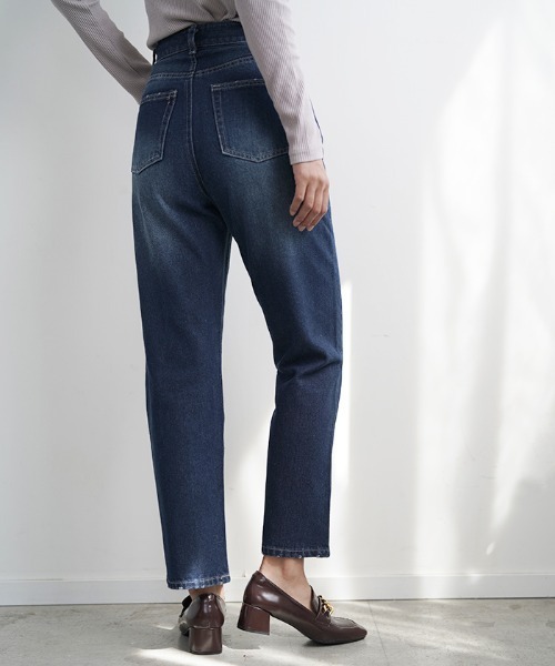 Futier land(フューティアランド)の「ストレートワイドジーンズ(デニムパンツ・レディース・ホワイト/ブルー/ライトブルー/ネイビー/インディゴブルー・SMALL/MEDIUM/LARGE/X-LARGE)」の1枚目の写真