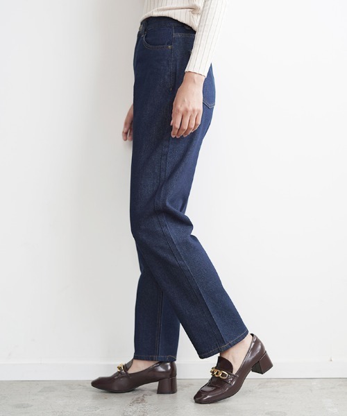 Futier land(フューティアランド)の「ストレートワイドジーンズ(デニムパンツ・レディース・ホワイト/ブルー/ライトブルー/ネイビー/インディゴブルー・SMALL/MEDIUM/LARGE/X-LARGE)」の10枚目の写真