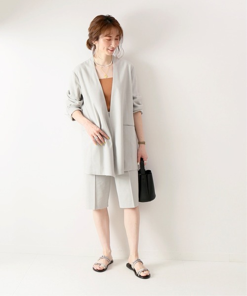 Spick & Span（スピックアンドスパン）の「コットンリネンノーカラー 
