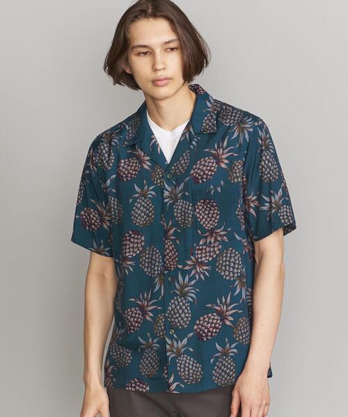 BEAUTY&YOUTH UNITED ARROWS（ビューティーアンドユースユナイテッドアローズ）の「BY ダーク パイナップル リラックスレギュラー シャツ（シャツ/ブラウス・メンズ・ダークグリーン/ブラック・MEDIUM/LARGE/SMALL/X-LARGE）」の5枚目の写真