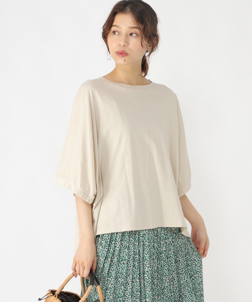専用✿studio CLIP✿リネン混✿プルオーバーカットソー studio CLIP tシャツ 14ゲージリネンミックスドルマンプル