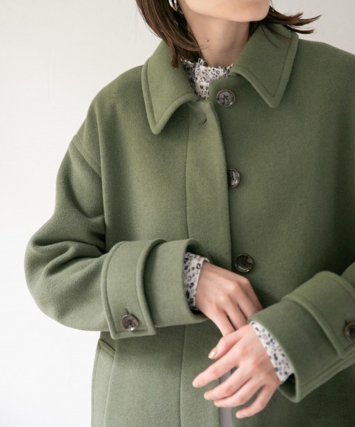 LOWRYS FARM(ローリーズファーム)の「メリノステンカラーコート 882144(ステンカラーコート・レディース・ブラック/グレー/グリーン・FREE)」の19枚目の写真