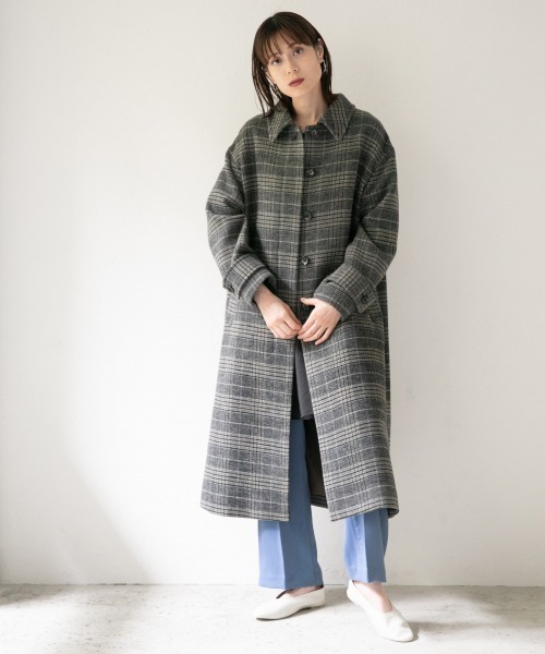 LOWRYS FARM(ローリーズファーム)の「メリノステンカラーコート 882144(ステンカラーコート・レディース・ブラック/グレー/グリーン・FREE)」の11枚目の写真