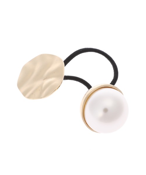 Edit Sheen（エディットシーン）の「パールモチーフツインポニー（ヘアゴム・レディース・ゴールド・FREE）」の2枚目の写真