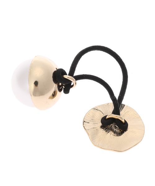 Edit Sheen（エディットシーン）の「パールモチーフツインポニー（ヘアゴム・レディース・ゴールド・FREE）」の4枚目の写真