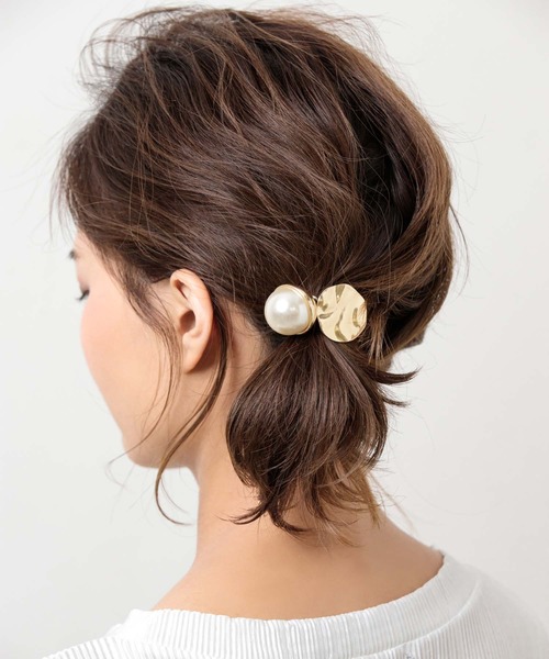 Edit Sheen（エディットシーン）の「パールモチーフツインポニー（ヘアゴム・レディース・ゴールド・FREE）」の6枚目の写真