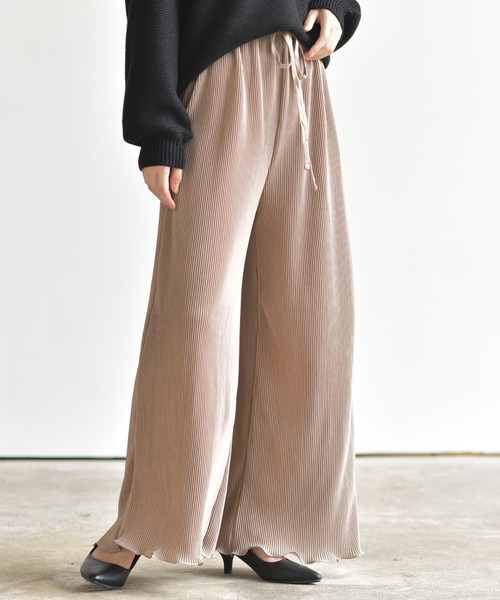 rps（アールピーエス）の「カットプリーツフレアーパンツ（その他パンツ・レディース・ブラック/ベージュ/ピンク/モカ/ライトベージュ・M）」の18枚目の写真