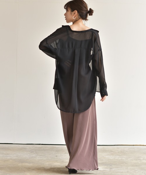 rps（アールピーエス）の「カットプリーツフレアーパンツ（その他パンツ・レディース・ブラック/ベージュ/ピンク/モカ/ライトベージュ・M）」の16枚目の写真