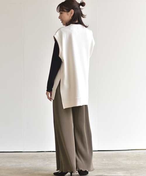 rps（アールピーエス）の「カットプリーツフレアーパンツ（その他パンツ・レディース・ブラック/ベージュ/ピンク/モカ/ライトベージュ・M）」の12枚目の写真