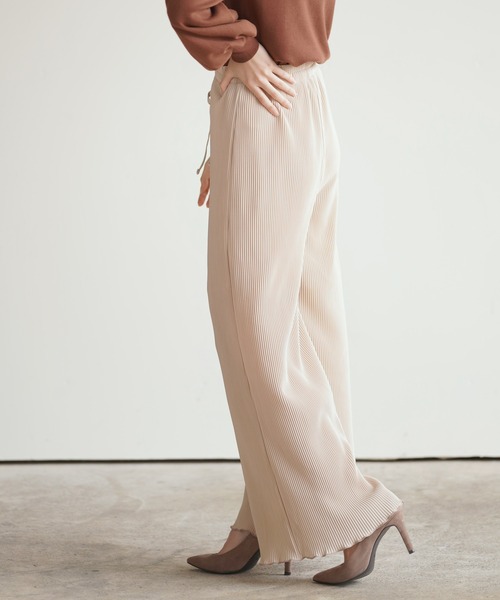 rps（アールピーエス）の「カットプリーツフレアーパンツ（その他パンツ・レディース・ブラック/ベージュ/ピンク/モカ/ライトベージュ・M）」の22枚目の写真