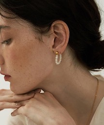 パールデザインピアス