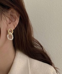 パールデザインピアス